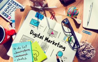 Digital Marketing post-it notes