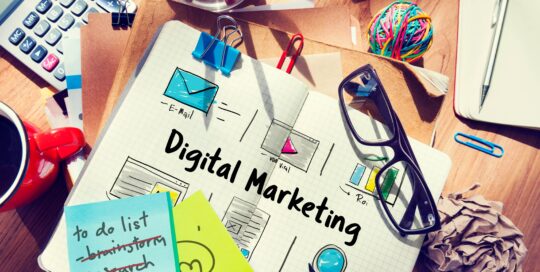 Digital Marketing post-it notes