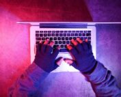 Cybercriminal hacking into networks
